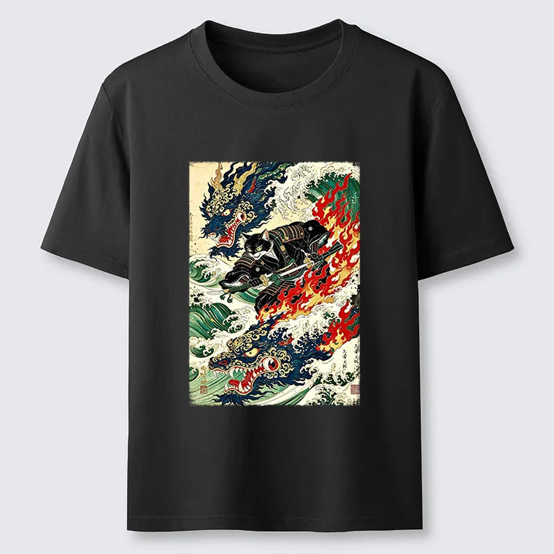 Kyoto-Lion Samurai Cat Beast Classic T-Shirt