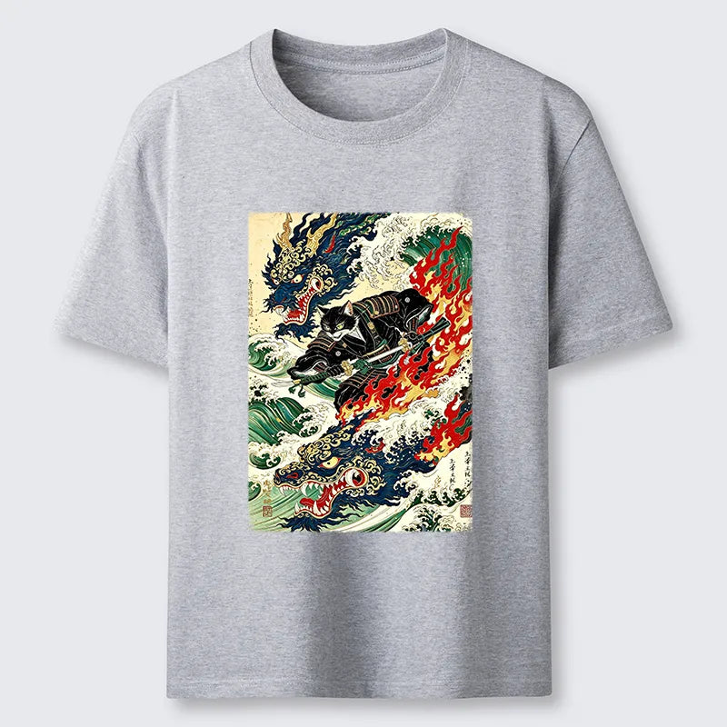 Kyoto-Lion Samurai Cat Beast Classic T-Shirt