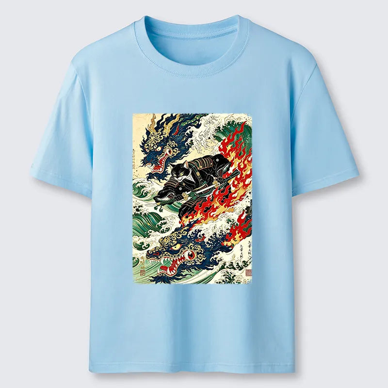 Kyoto-Lion Samurai Cat Beast Classic T-Shirt