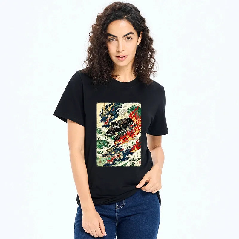 Kyoto-Lion Samurai Cat Beast Classic T-Shirt