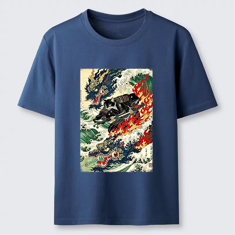 Kyoto-Lion Samurai Cat Beast Classic T-Shirt