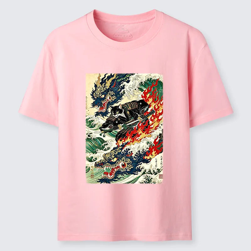Kyoto-Lion Samurai Cat Beast Classic T-Shirt