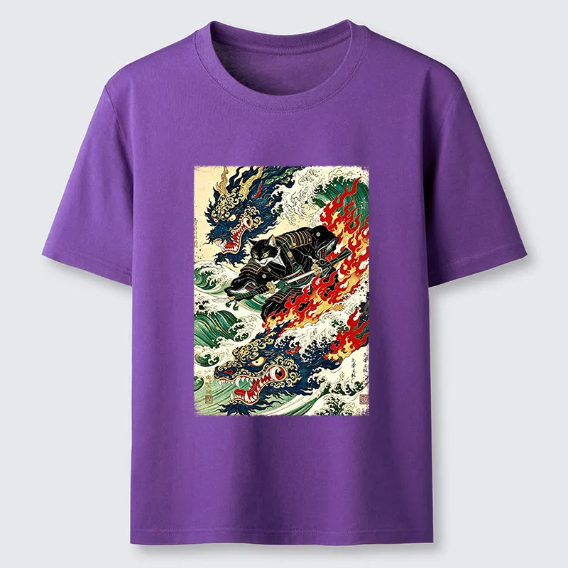 Kyoto-Lion Samurai Cat Beast Classic T-Shirt
