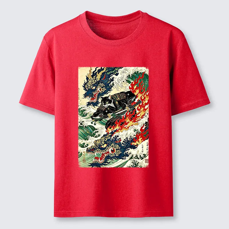 Kyoto-Lion Samurai Cat Beast Classic T-Shirt