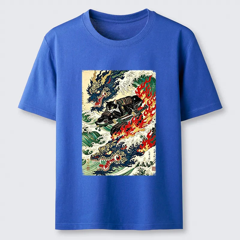 Kyoto-Lion Samurai Cat Beast Classic T-Shirt