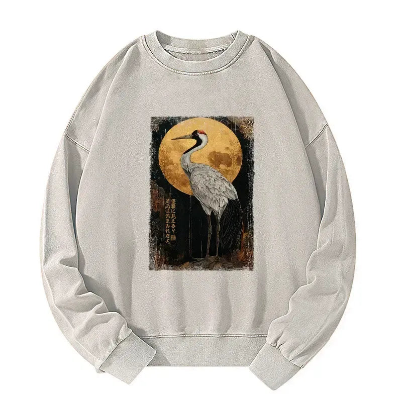 Vintage Japanese Kanji Sweatshirt for Daily Wear