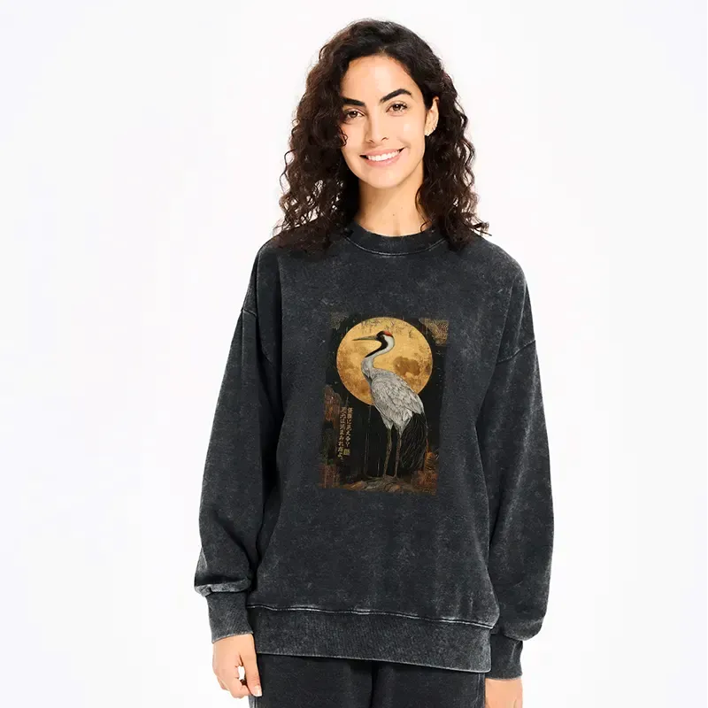 Vintage Japanese Kanji Sweatshirt for Daily Wear