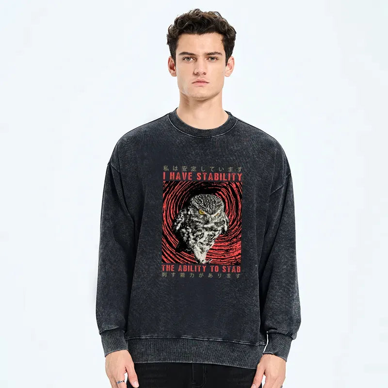 vintage japanese owl sweatshirt