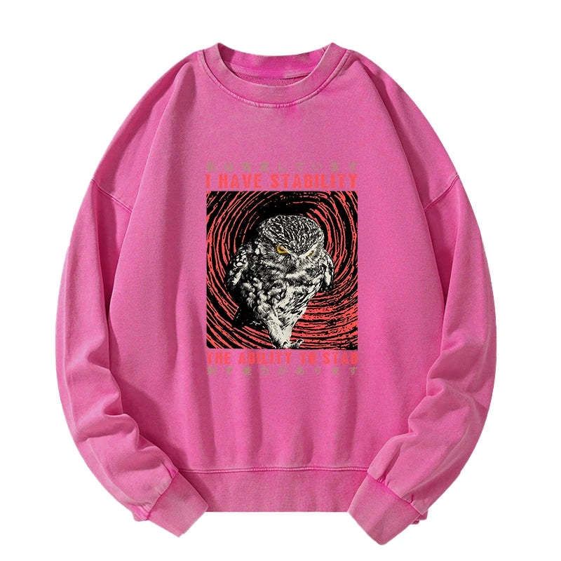 unisex owl sweatshirt for streetwear