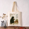 Black Cat Canvas Tote Bag Gift Idea