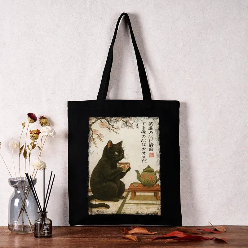 Kyoto Tea Time Tote Bag for Daily Use