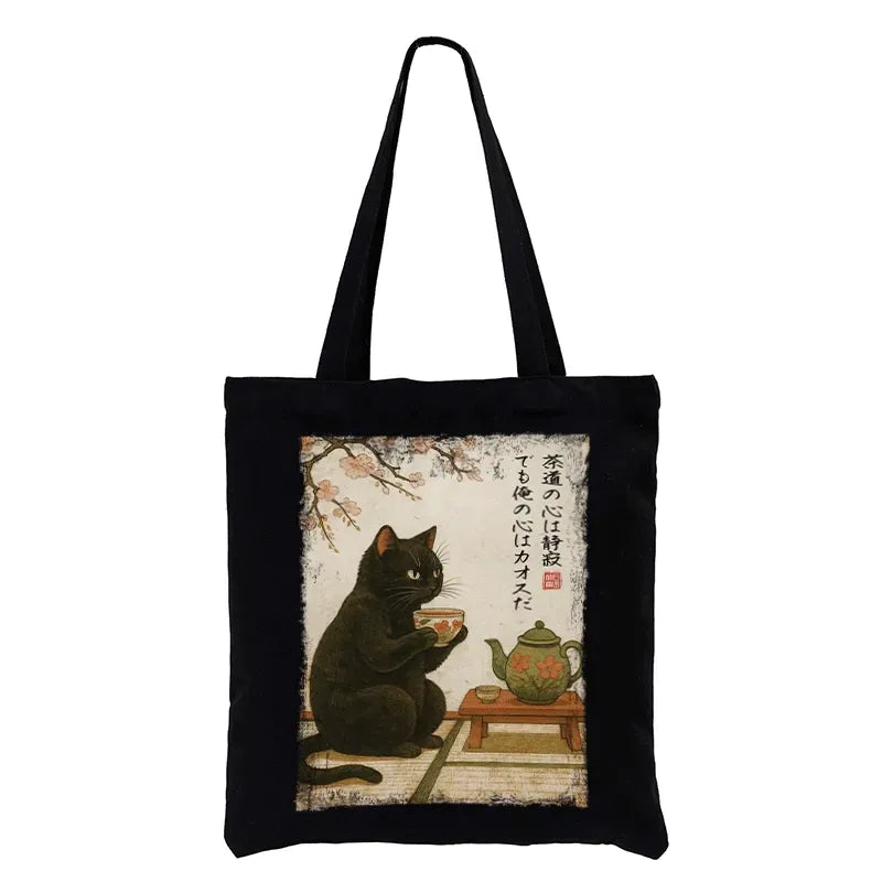 Kyoto Tea Time Tote Bag for Daily Use