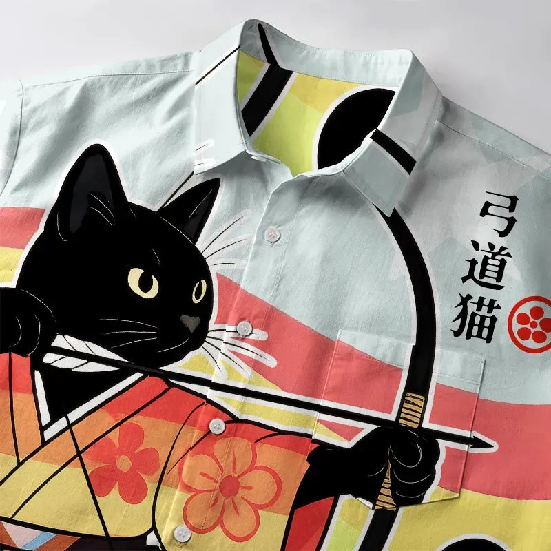 Traditional Kimono Cat Shirt for Anime Convention