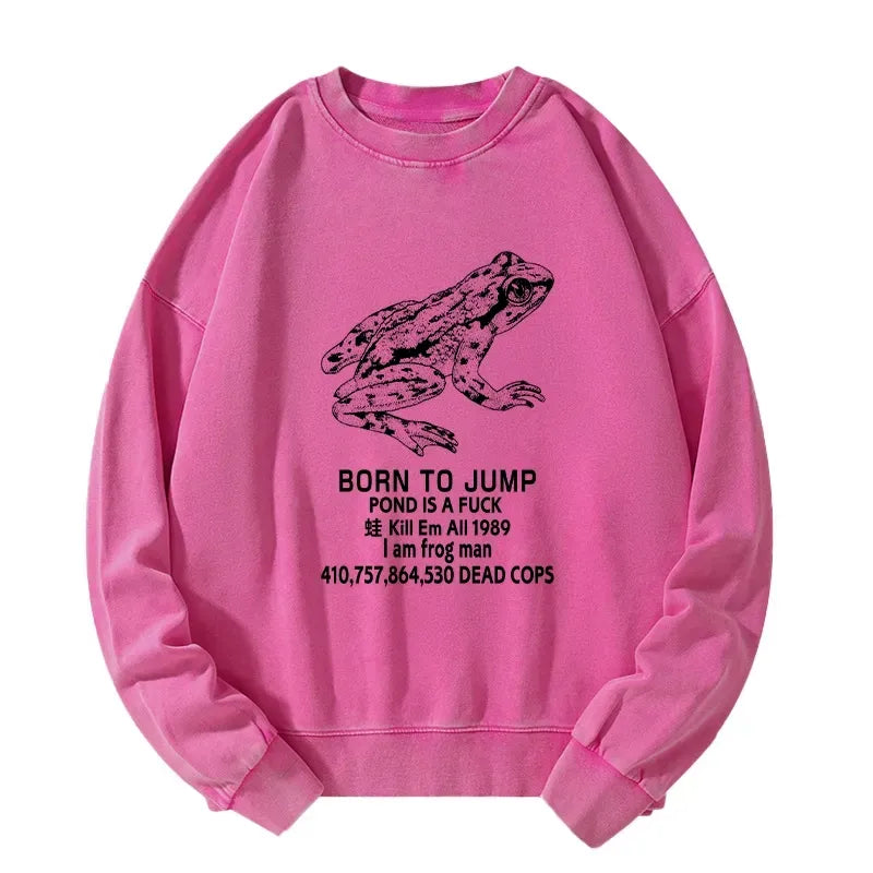 Kyoto-Lion Born To Jump Washed Sweatshirt