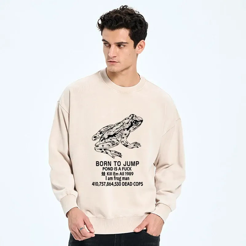 japanese washed sweatshirt for everyday wear