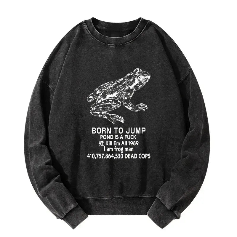 Kyoto-Lion Born To Jump Washed Sweatshirt