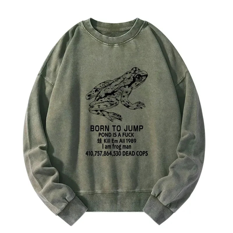Kyoto-Lion Born To Jump Washed Sweatshirt