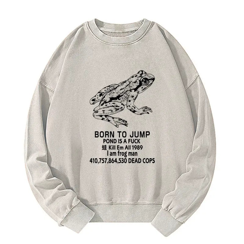 Kyoto-Lion Born To Jump Washed Sweatshirt