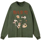 japanese vintage washed long sleeve t shirt