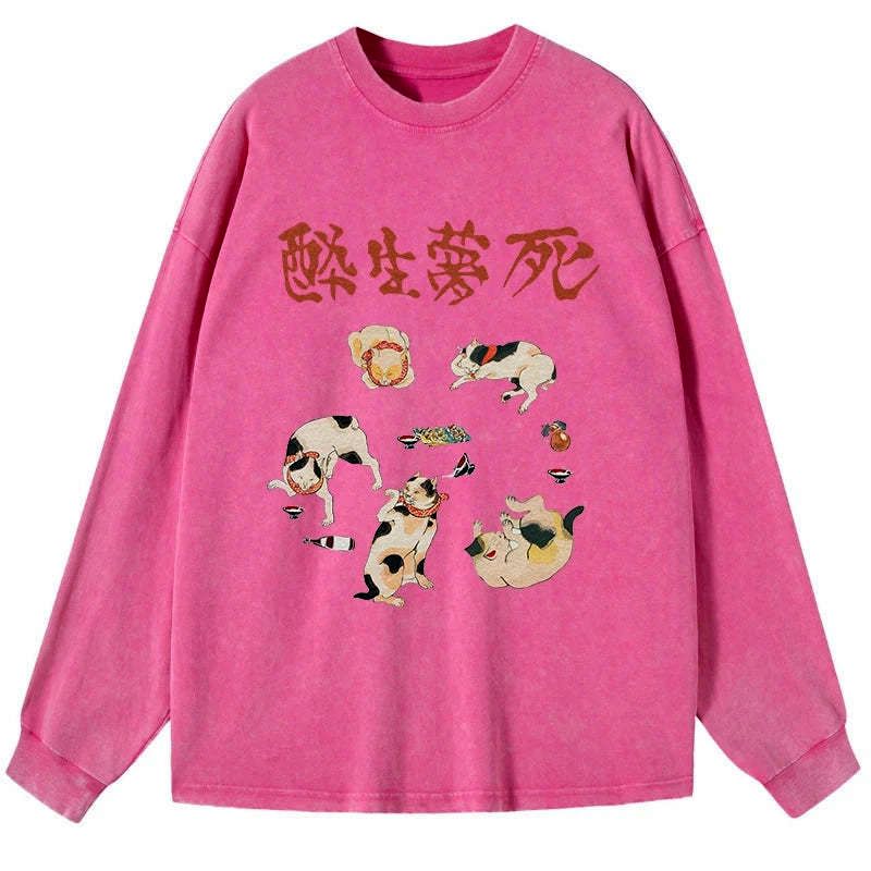 japanese vintage washed long sleeve t shirt