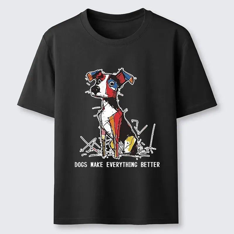 Kyoto-Lion Colorful Puppy Street Art Graphic Classic T-Shirt