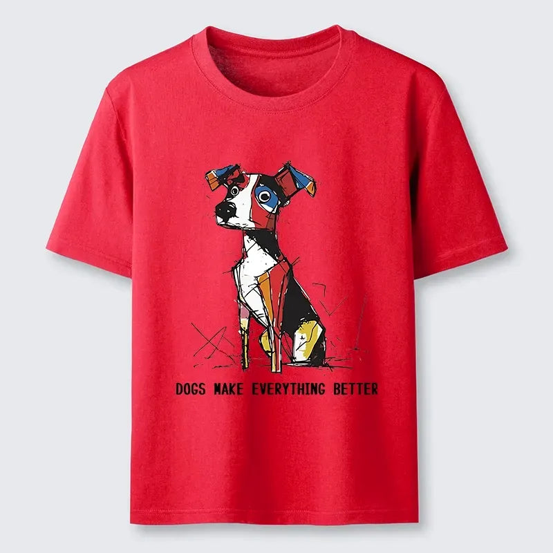 Kyoto-Lion Colorful Puppy Street Art Graphic Classic T-Shirt