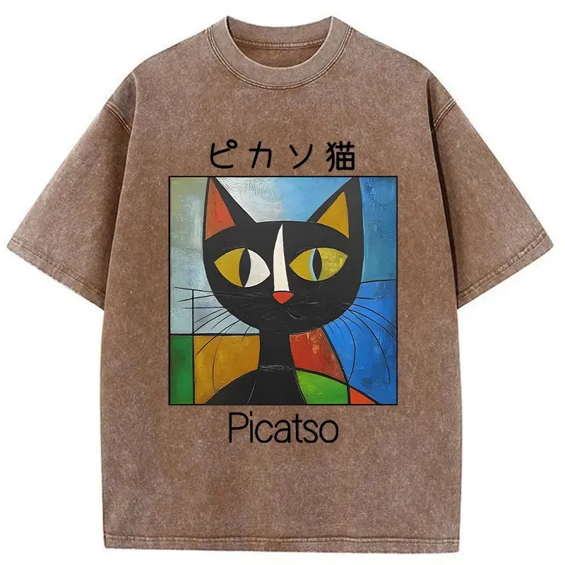 japanese vintage cat tee best seller