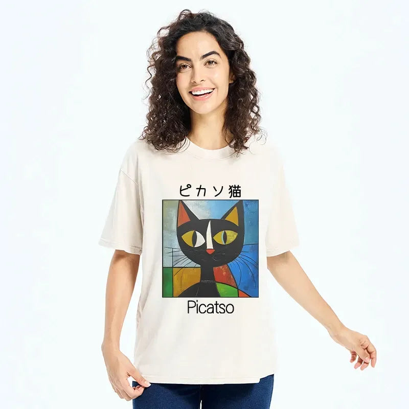 japanese vintage cat tee best seller