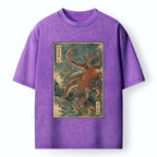 Deep Ocean Ukiyo-e Tee for Summer