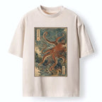 Deep Ocean Ukiyo-e Tee for Summer