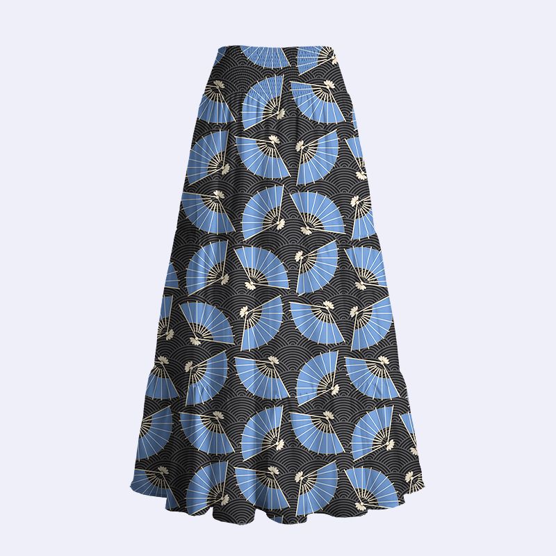 Ukiyo-e 2way Maxi Skirt Best Seller