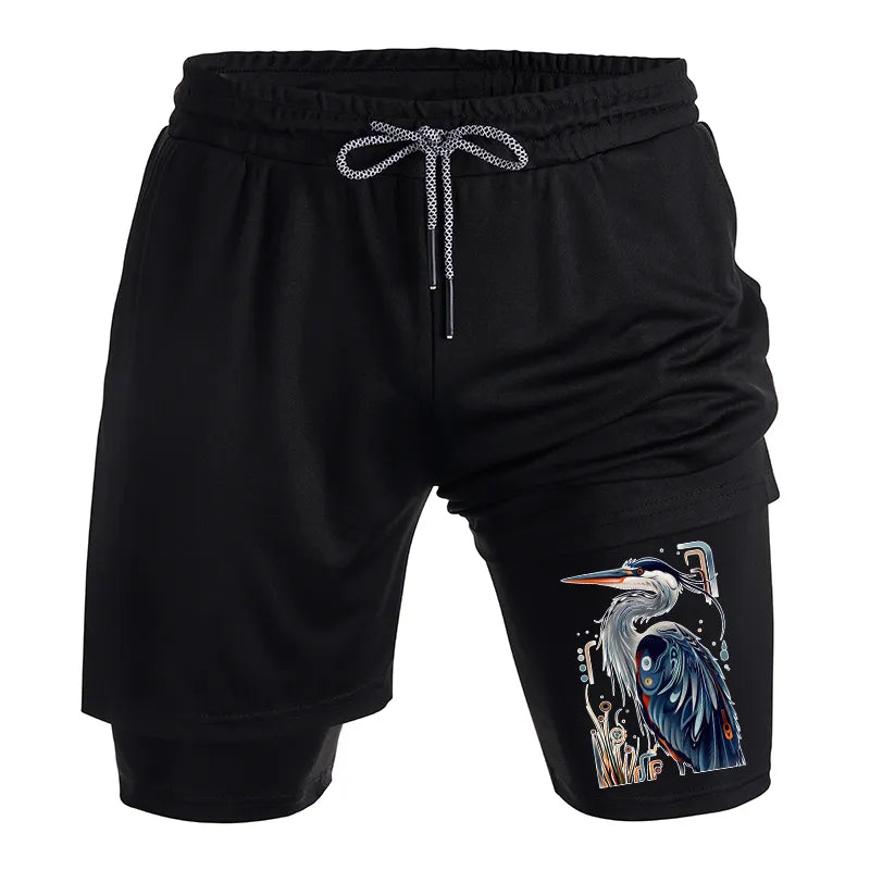 Kyoto-Lion Stylish Blue Heron Training Shorts