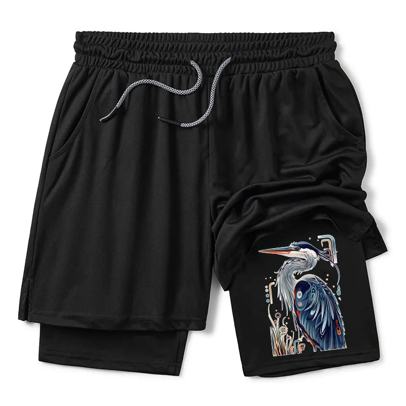 Kyoto-Lion Stylish Blue Heron Training Shorts