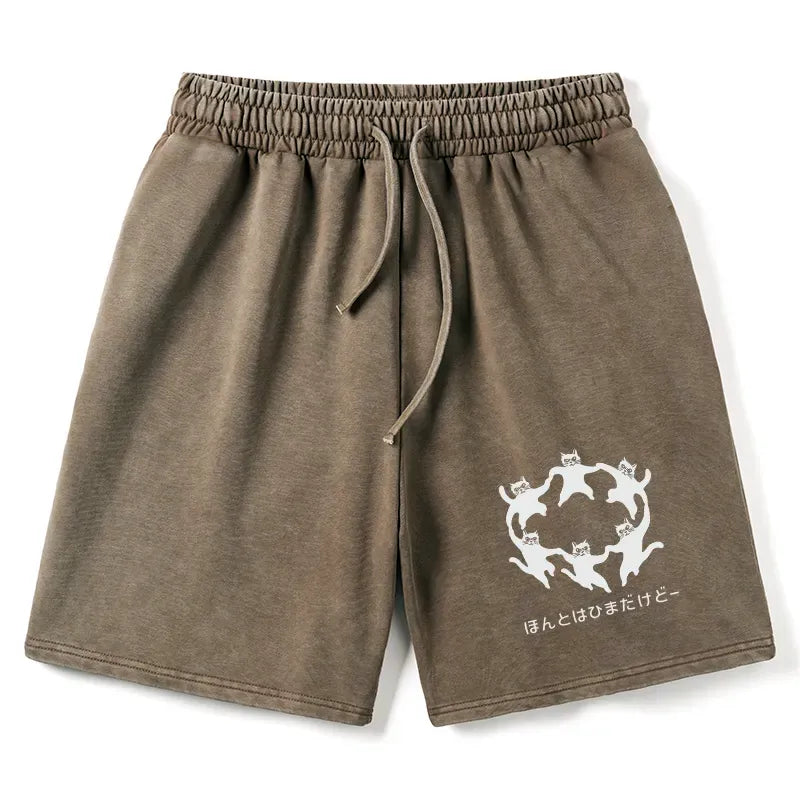 Japanese Washed Shorts for Summer