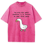 Funny Japanese Washed T-Shirt for Men