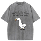 Kyoto-Lion New Year's Resolutions Funny Washed T-Shirt