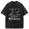 Kyoto-Lion Snowman Had An Emotional Breakdown Washed T-Shirt