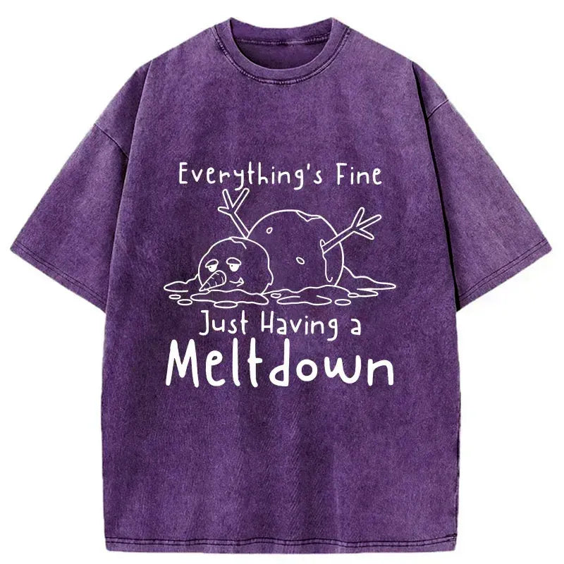 Snowman emotional breakdown unisex tee gift idea
