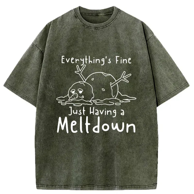 Snowman emotional breakdown unisex tee gift idea
