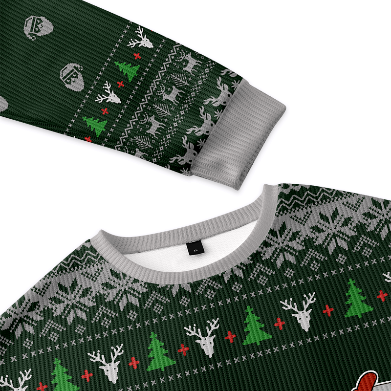 Kyoto-Lion Nice, Naughty, Overachiever Christmas Ugly Sweatshirt