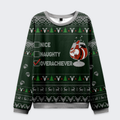 Kyoto-Lion Nice, Naughty, Overachiever Christmas Ugly Sweatshirt