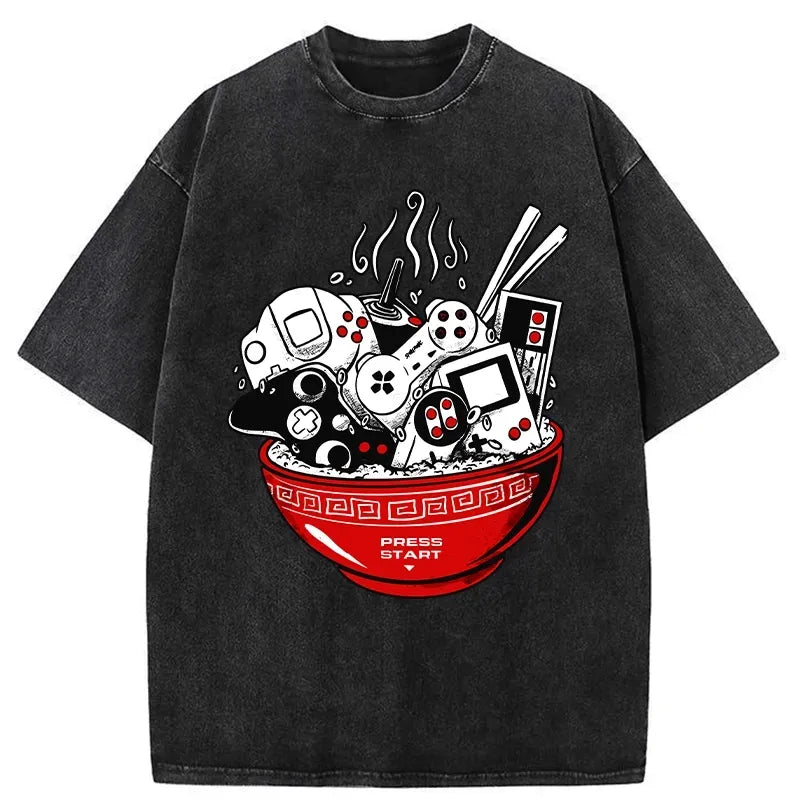 kyoto lion washed t-shirt for streetwear