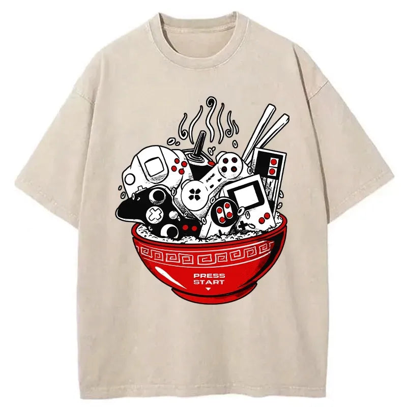 kyoto lion washed t-shirt for streetwear