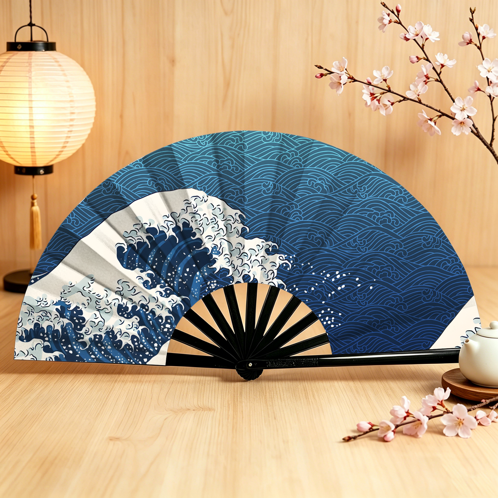 Great Wave Off Fuji Hand Fan for Festival