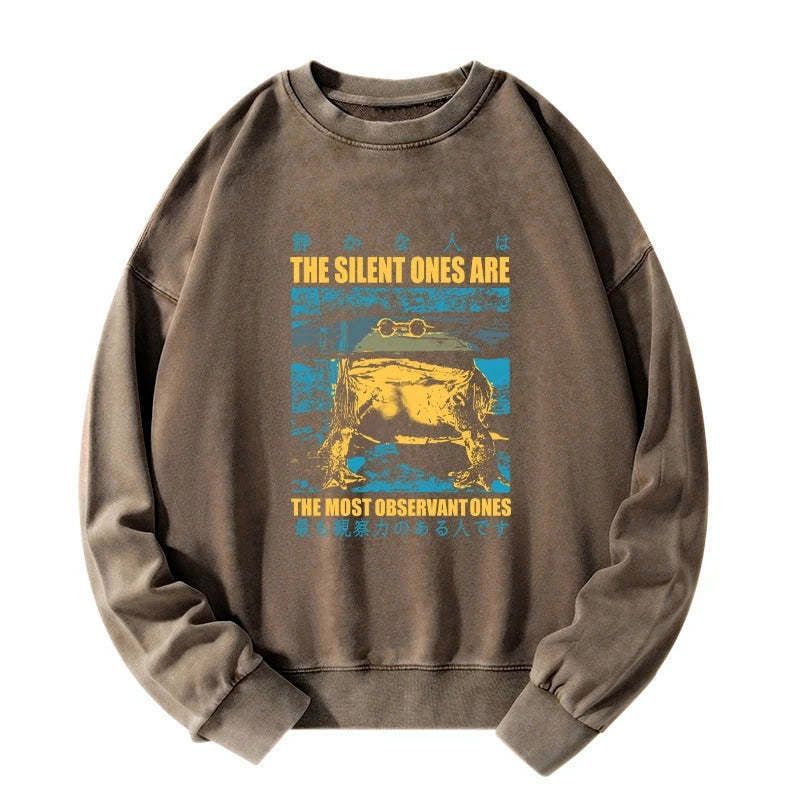 washed japanese frog sweatshirt on sale