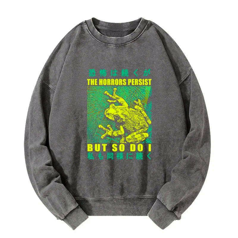 Kyoto-Lion The Horrors Persist Forg Washed Sweatshirt