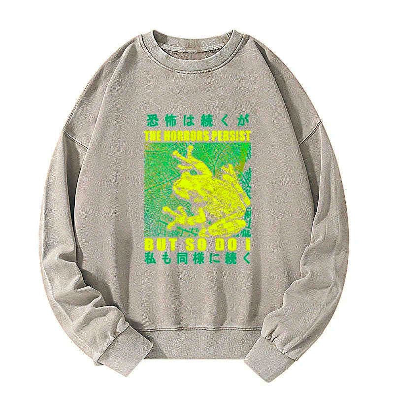 japanese washed sweatshirt for daily wear