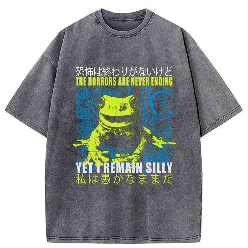 Self-Aware Frog Ukiyo-e Tee for Daily Wear