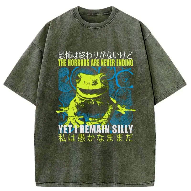 Self-Aware Frog Ukiyo-e Tee for Daily Wear