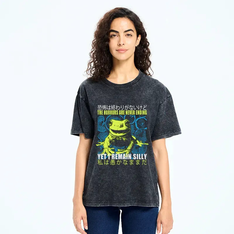 Kyoto Lion Cotton Frog Tee for Streetwear